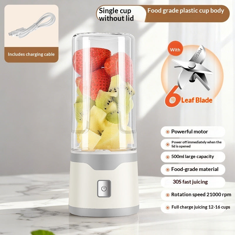 Multifunctional Rechargeable Electric USB Juicer Cup Double Cup Handheld Mixer Cup 500 ML Blending Juice Cup Outdoor - TrendyPrime
