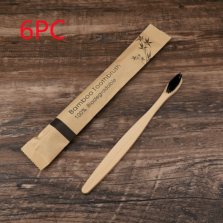 10Pcs Colorful Toothbrush Natural Bamboo Tooth Brush Set Soft Bristle Charcoal Teeth Eco Bamboo Toothbrushes Dental Oral Care - TrendyPrime