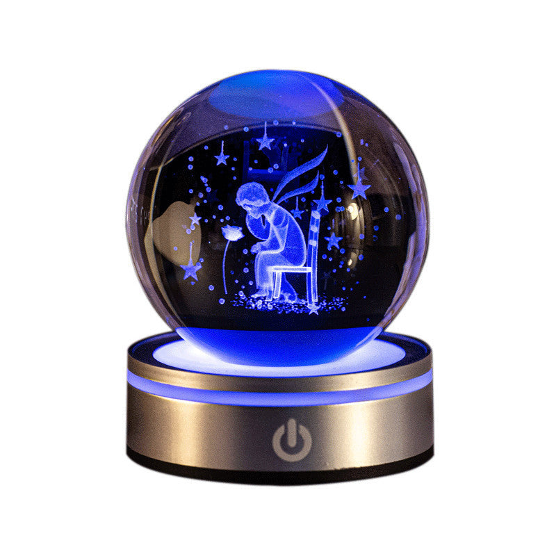 Creative 3D Inner Carving Luminous Crystal Ball Colorful Gradient Small Night Lamp Home Decorations Gifts Selection - TrendyPrime