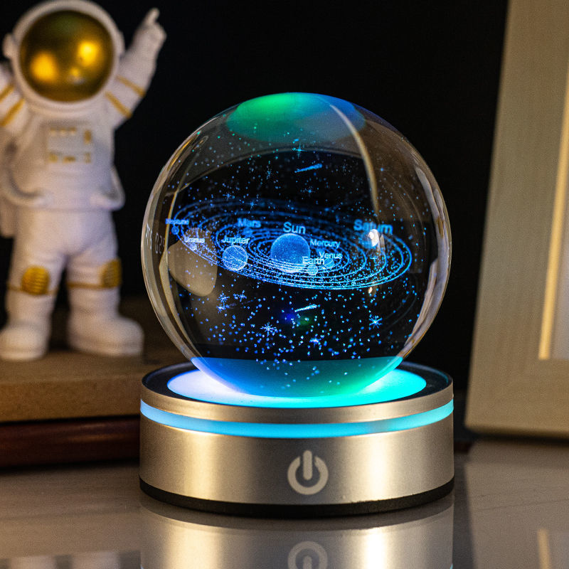 Creative 3D Inner Carving Luminous Crystal Ball Colorful Gradient Small Night Lamp Home Decorations Gifts Selection - TrendyPrime