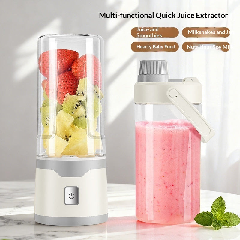 Multifunctional Rechargeable Electric USB Juicer Cup Double Cup Handheld Mixer Cup 500 ML Blending Juice Cup Outdoor - TrendyPrime