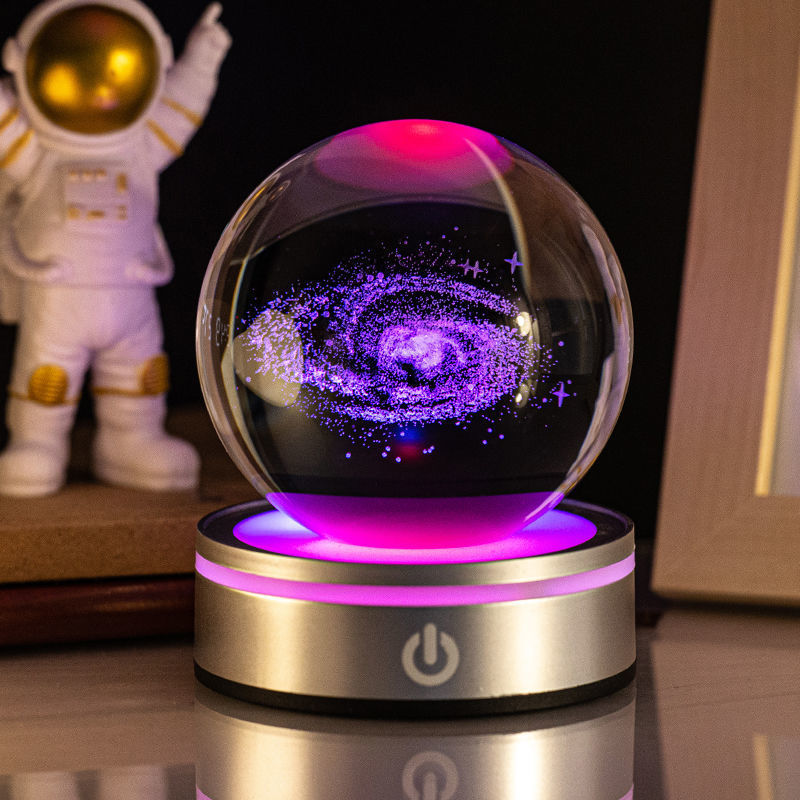 Creative 3D Inner Carving Luminous Crystal Ball Colorful Gradient Small Night Lamp Home Decorations Gifts Selection - TrendyPrime