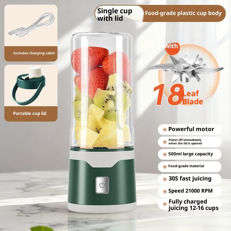 Multifunctional Rechargeable Electric USB Juicer Cup Double Cup Handheld Mixer Cup 500 ML Blending Juice Cup Outdoor - TrendyPrime