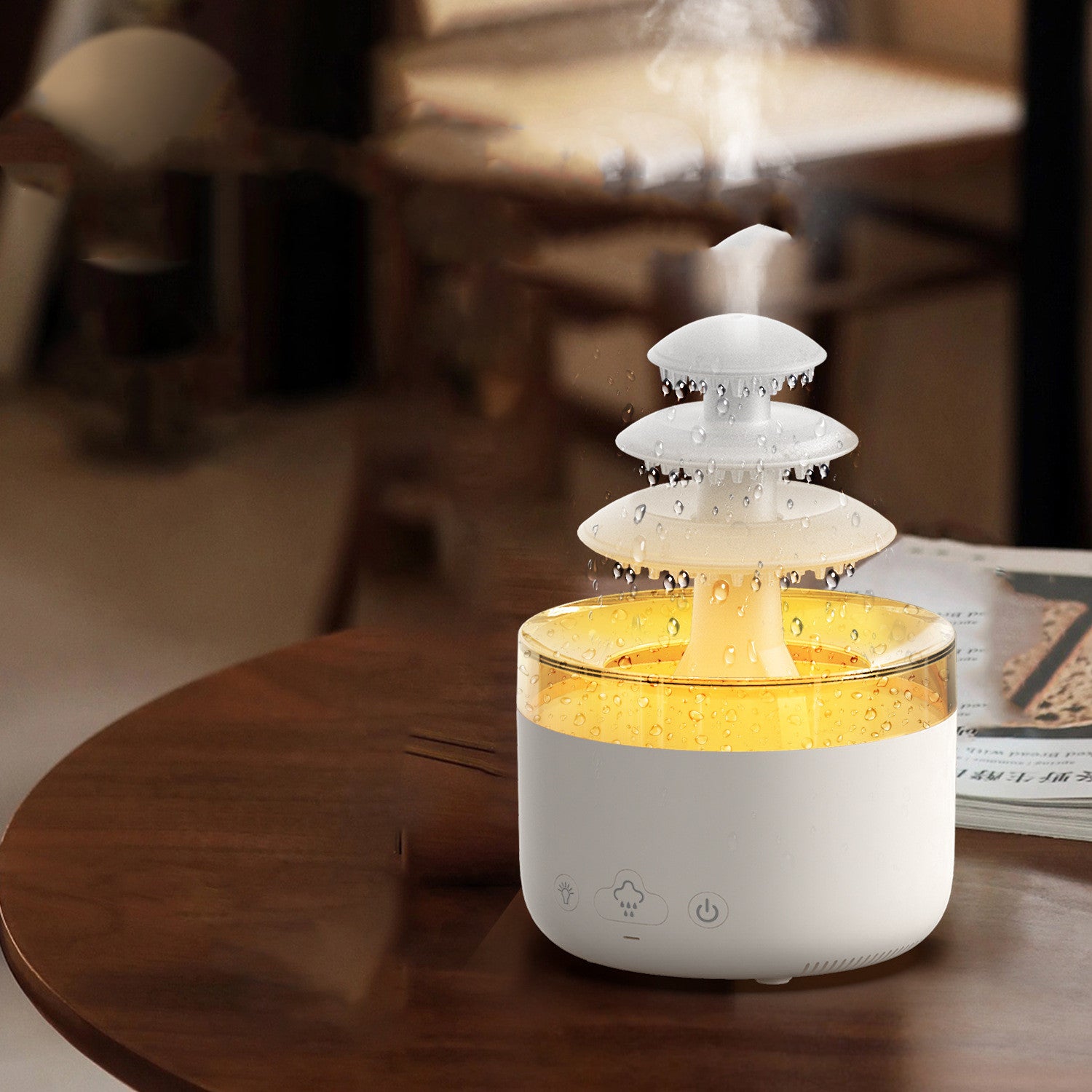 New Cloud Rain Air Humidifier Essential Oil Aromatherapy Diffuser USB Mute Mist Air Humidifier With Colorful Light - TrendyPrime
