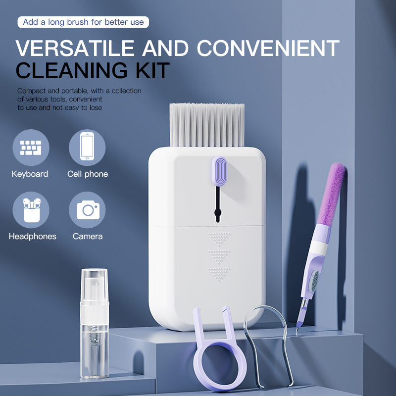 Portable 11 In 1 Multifunctional Cleaning Kit Computer Keyboard Cleaner Phone Screen Clean Tools Earphone Clean Brush With Storage Box - TrendyPrime