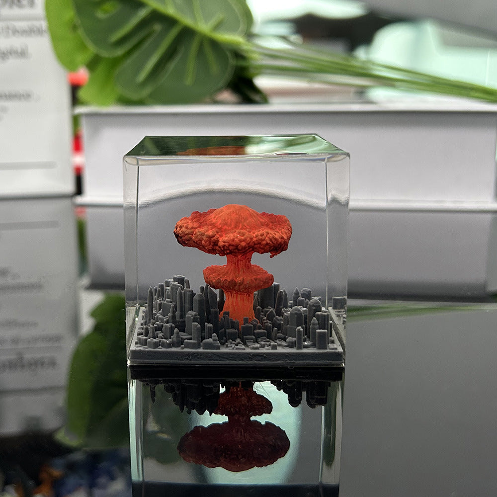 Handmade Resin Atomic Bomb Explosion Mushroom Cloud Small Night Lamp Ornaments - TrendyPrime