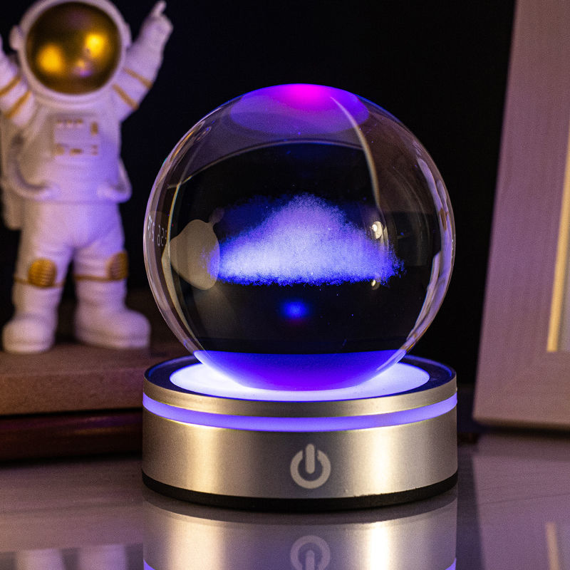 Creative 3D Inner Carving Luminous Crystal Ball Colorful Gradient Small Night Lamp Home Decorations Gifts Selection - TrendyPrime