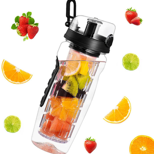32oz Fruit Infuser Water Bottle – BPA Free Sport Drink Bottle - TrendyPrime
